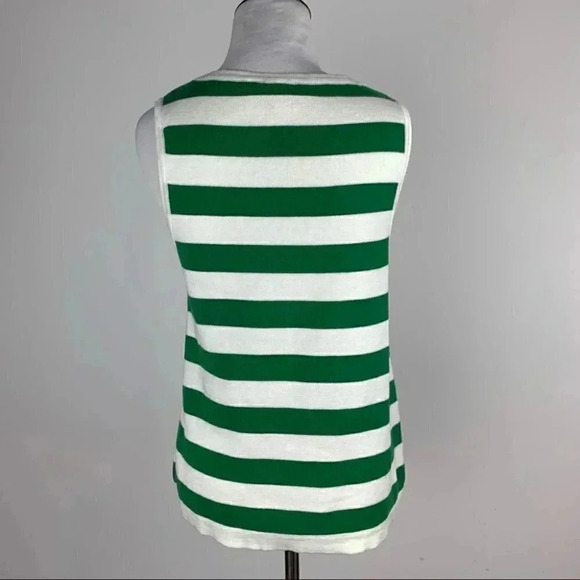 Moth valley green white sweater tank size SPstriped - Picture 5 of 10